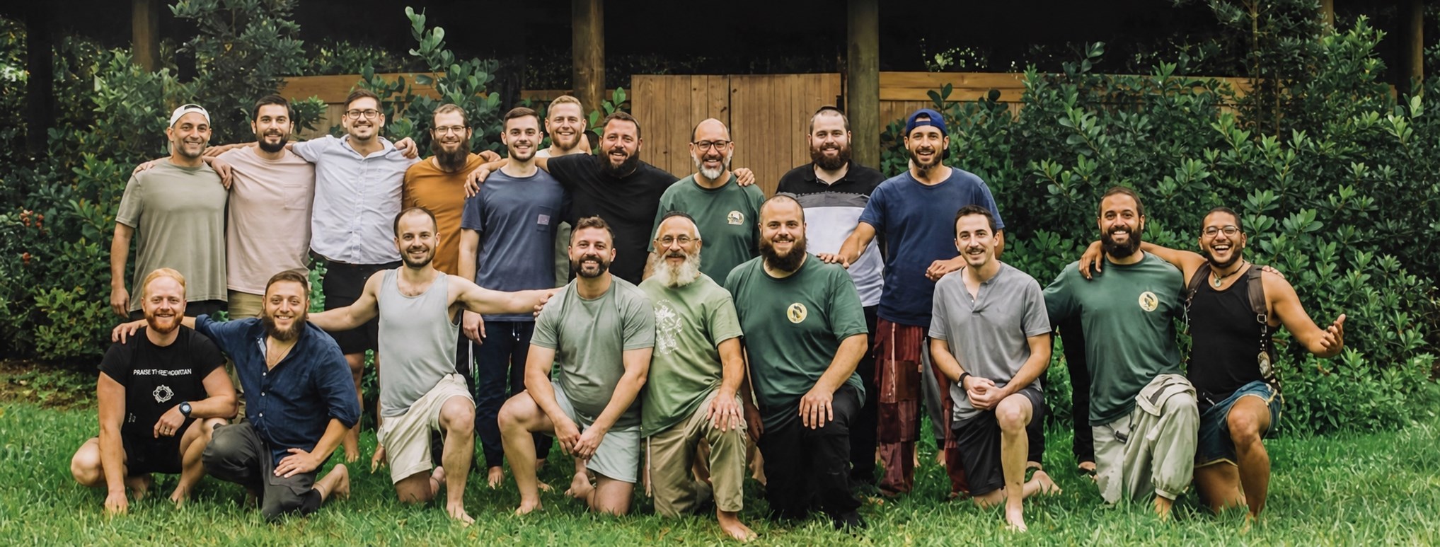 Ahdama group gathered outdoors